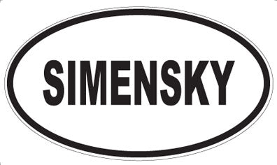 SIMENSKY - Oval Sticker