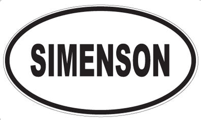 SIMENSON - Oval Magnet