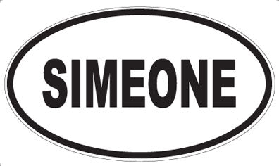 SIMEONE - Oval Sticker