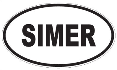 SIMER - Oval Sticker
