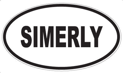 SIMERLY - Oval Sticker
