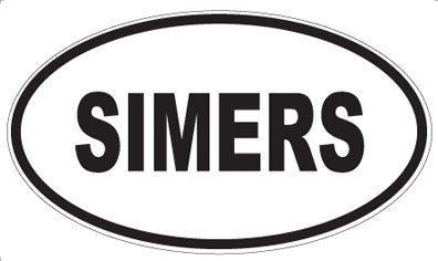 SIMERS - Oval Sticker
