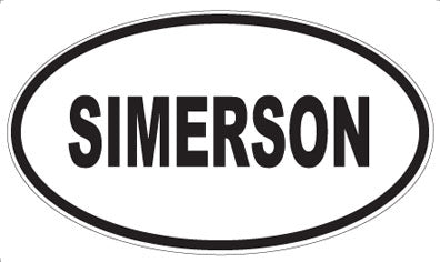 SIMERSON - Oval Magnet