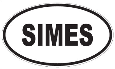 SIMES - Oval Sticker