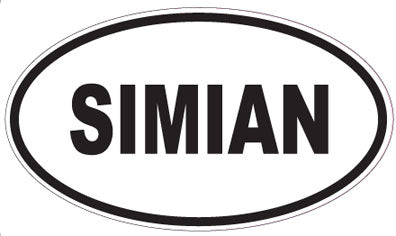 SIMIAN - Oval Sticker