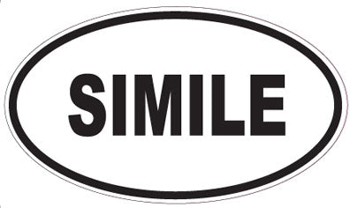 SIMILE - Oval Sticker