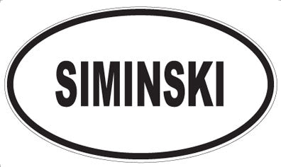 SIMINSKI - Oval Sticker