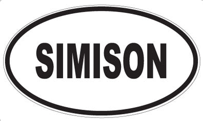 SIMISON - Oval Sticker