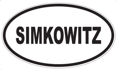 SIMKOWITZ - Oval Sticker