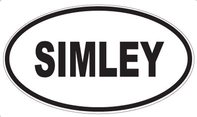SIMLEY - Oval Sticker