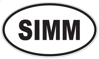 SIMM - Oval Sticker