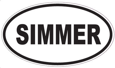 SIMMER - Oval Sticker