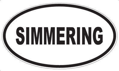SIMMERING - Oval Magnet