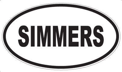 SIMMERS - Oval Magnet