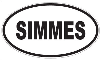 SIMMES - Oval Sticker