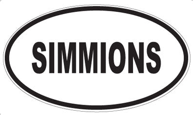 SIMMIONS - Oval Sticker