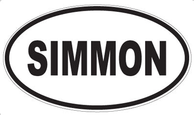 SIMMON - Oval Sticker