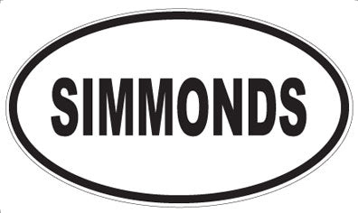 SIMMONDS - Oval Sticker