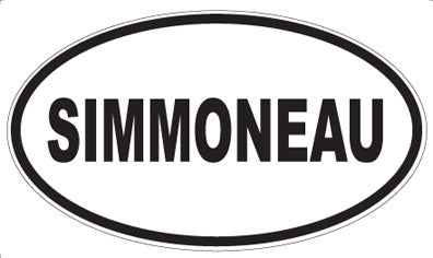 SIMMONEAU - Oval Sticker