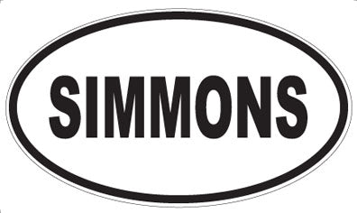 SIMMONS - Oval Sticker