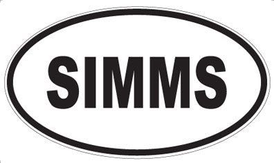 SIMMS - Oval Magnet