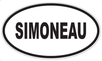 SIMONEAU - Oval Sticker