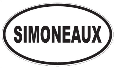SIMONEAUX - Oval Sticker