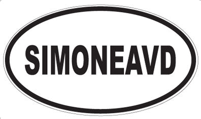 SIMONEAVD - Oval Sticker