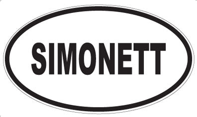 SIMONETT - Oval Sticker