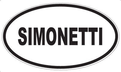 SIMONETTI - Oval Sticker
