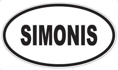 SIMONIS - Oval Sticker