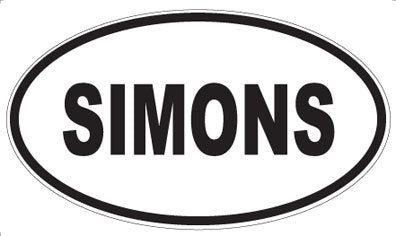 SIMONS - Oval Sticker