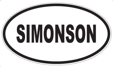 SIMONSON - Oval Magnet