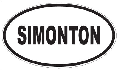 SIMONTON - Oval Magnet
