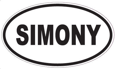 SIMONY - Oval Sticker