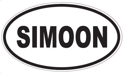 SIMOON - Oval Sticker