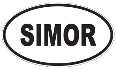 SIMOR - Oval Sticker