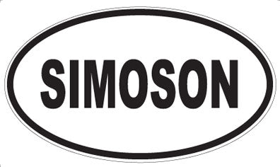 SIMOSON - Oval Sticker