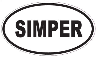 SIMPER - Oval Sticker