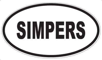 SIMPERS - Oval Sticker