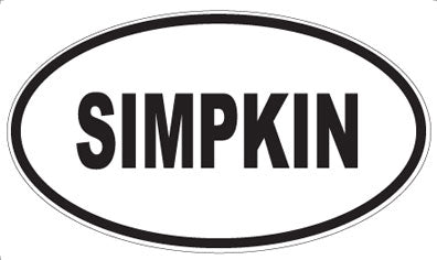 SIMPKIN - Oval Sticker