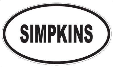 SIMPKINS - Oval Sticker