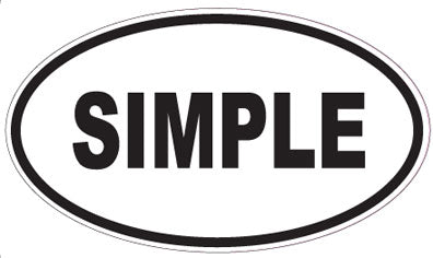 SIMPLE - Oval Sticker