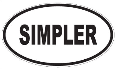 SIMPLER - Oval Sticker