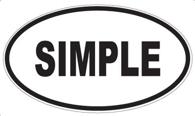 SIMPLE - Oval Magnet