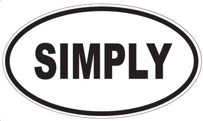 SIMPLY - Oval Sticker