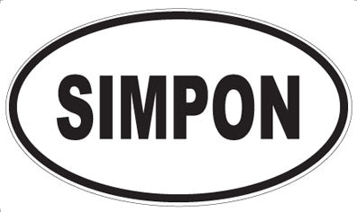 SIMPON - Oval Sticker
