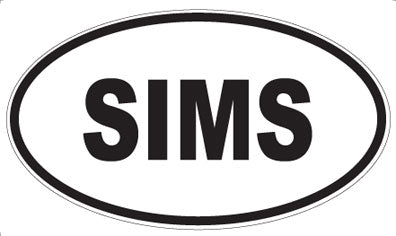 SIMS - Oval Sticker