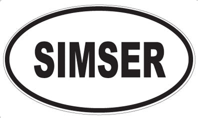 SIMSER - Oval Magnet