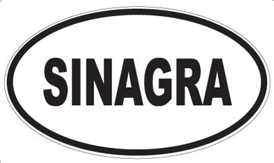 SINAGRA - Oval Sticker